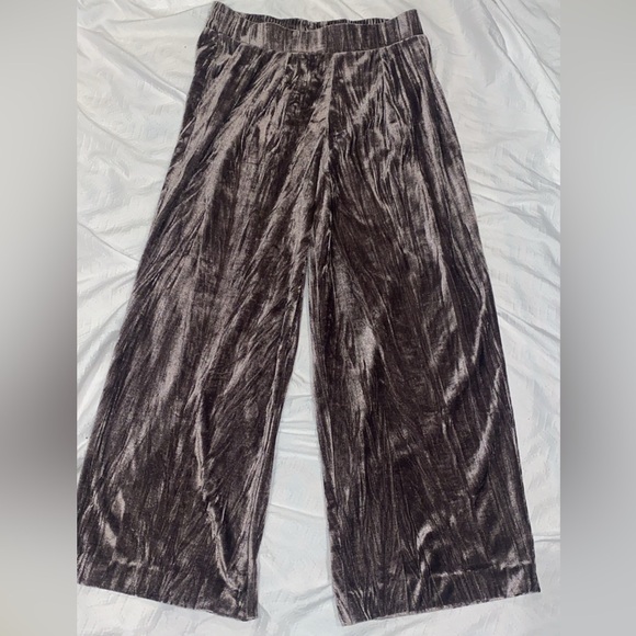 a new day Women's Mauve Velvet Wide Leg Pants Small - Picture 4 of 8